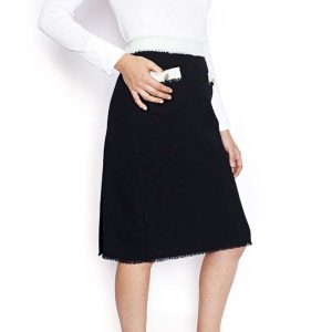 Mina wool-bouclé pencil skirt